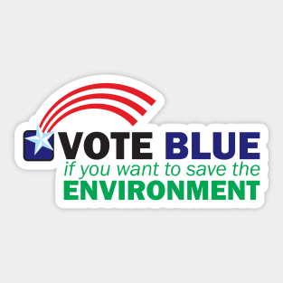 VOTE BLUE for the ENVIRONMENT Sticker